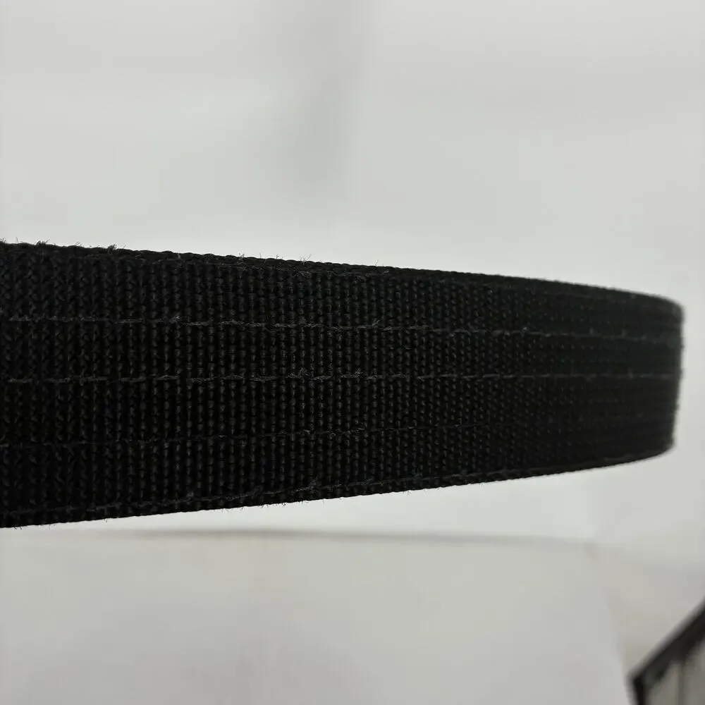 Vedder Handcrafted Tactical EDC Belt Black Canvas Adjustable 34-37 Heavy Duty