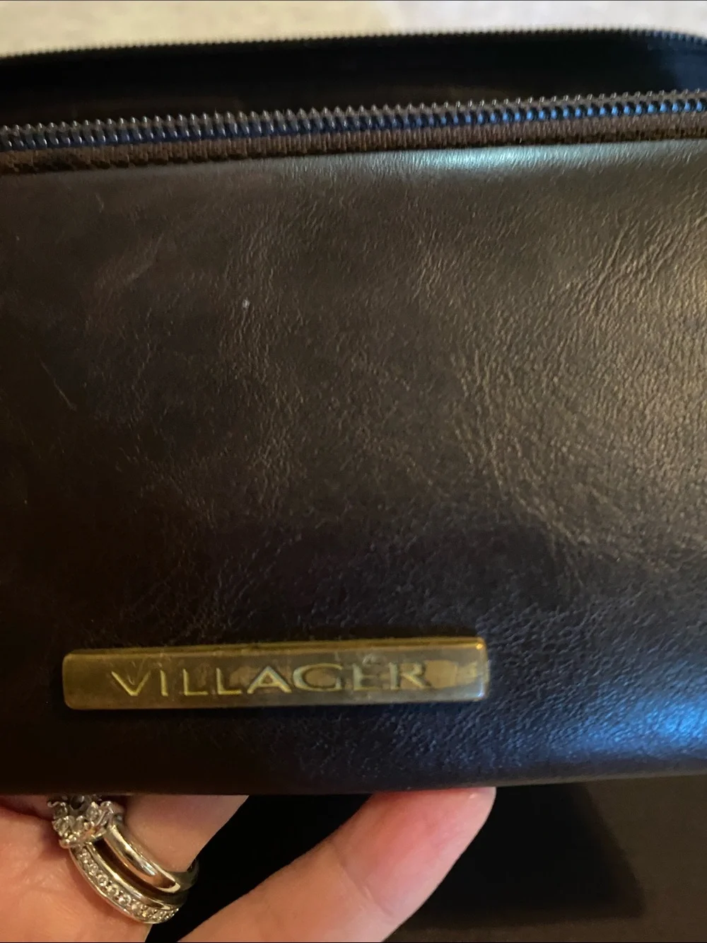 Villager Dark Brown Trifold Leather wallet