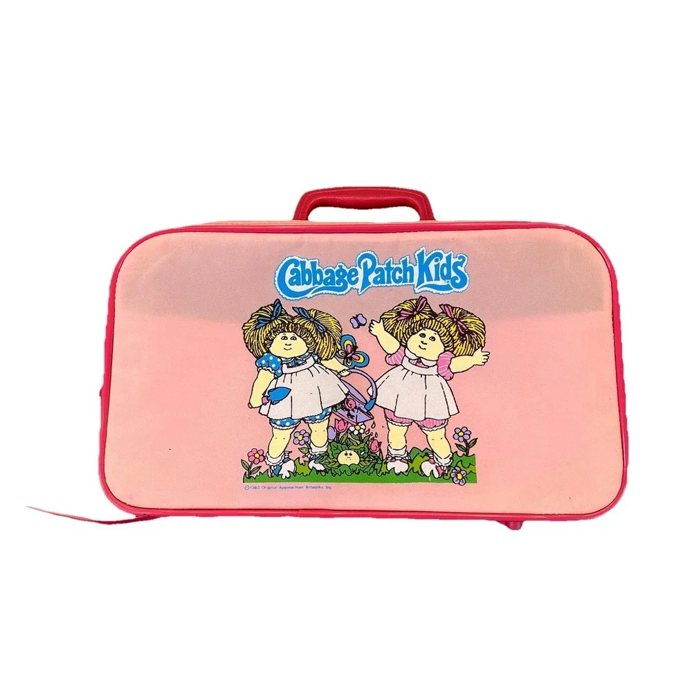 Vintage 1983 Cabbage Patch Kids Suitcase Luggage Bag  Doll Carry Case
