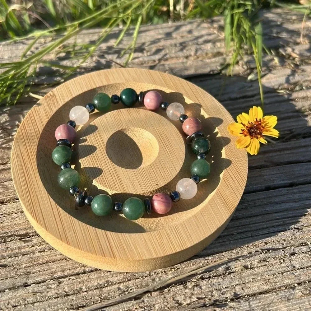 Handmade moss agate