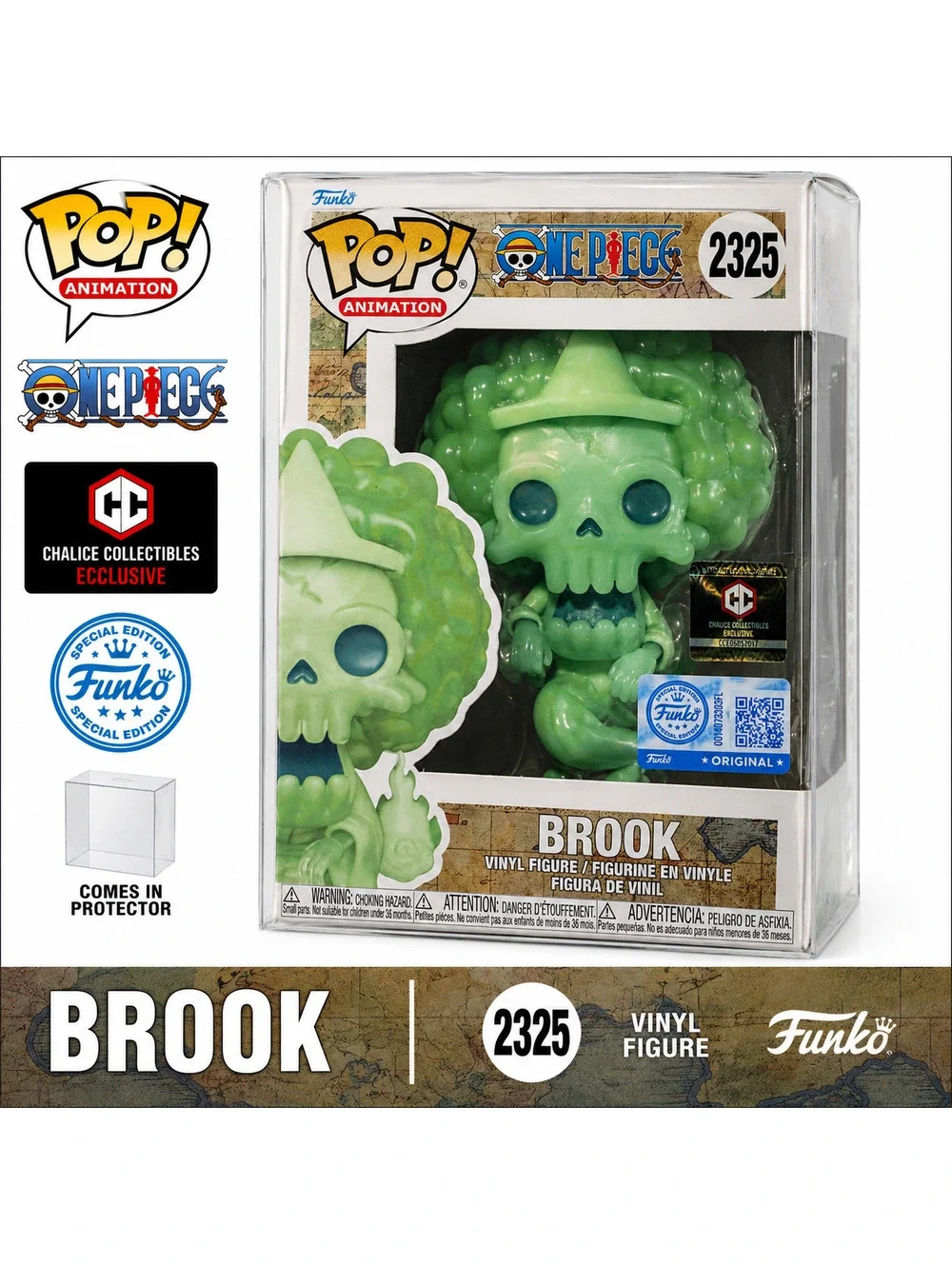 Funko Pop! Animation One Piece Brook #2325 Chalice Collectibles Exclusive
