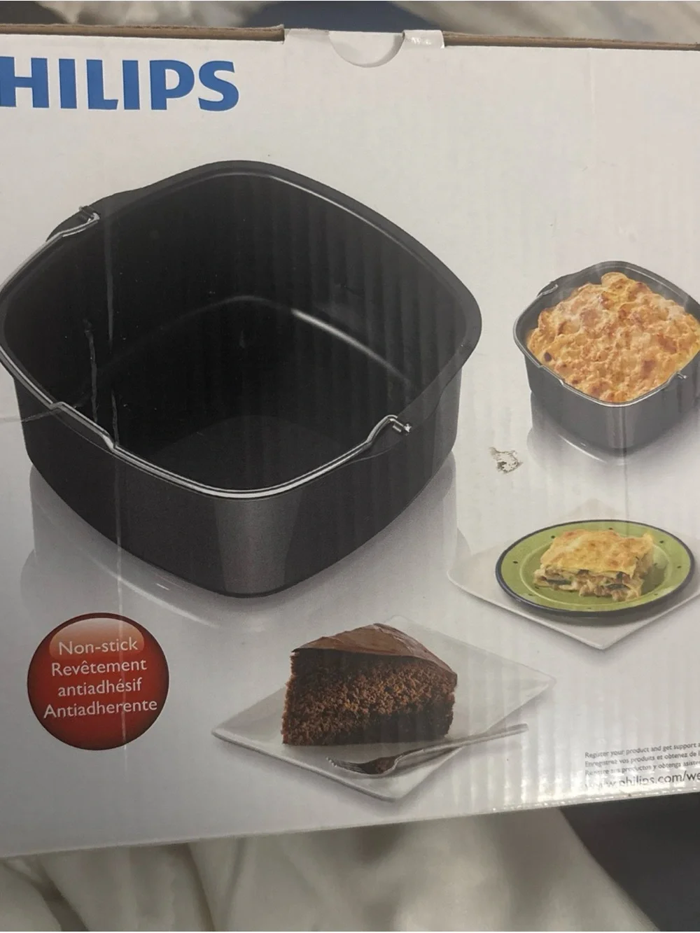 Philips Black Square Nonstick Bake Pan with Removable Handle