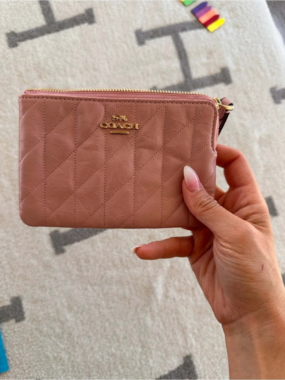 Coach quilted leather