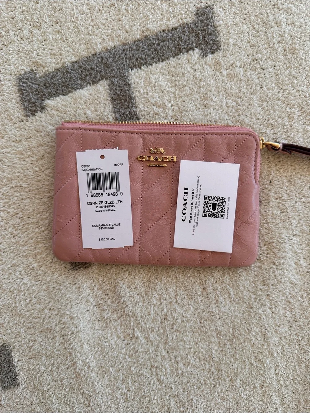 Coach quilted leather