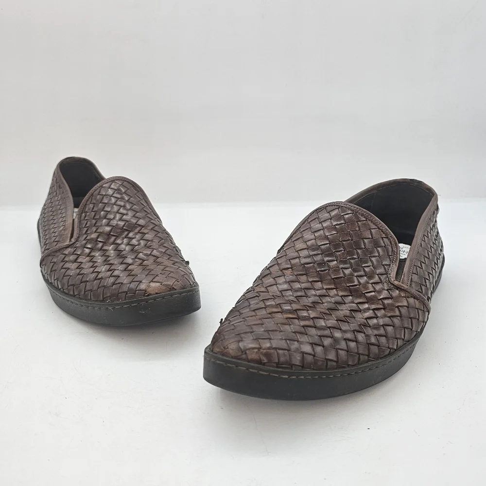 To Boot New York Adam Derrick Diverte Woven Leather Loafers Brown Men’s 10