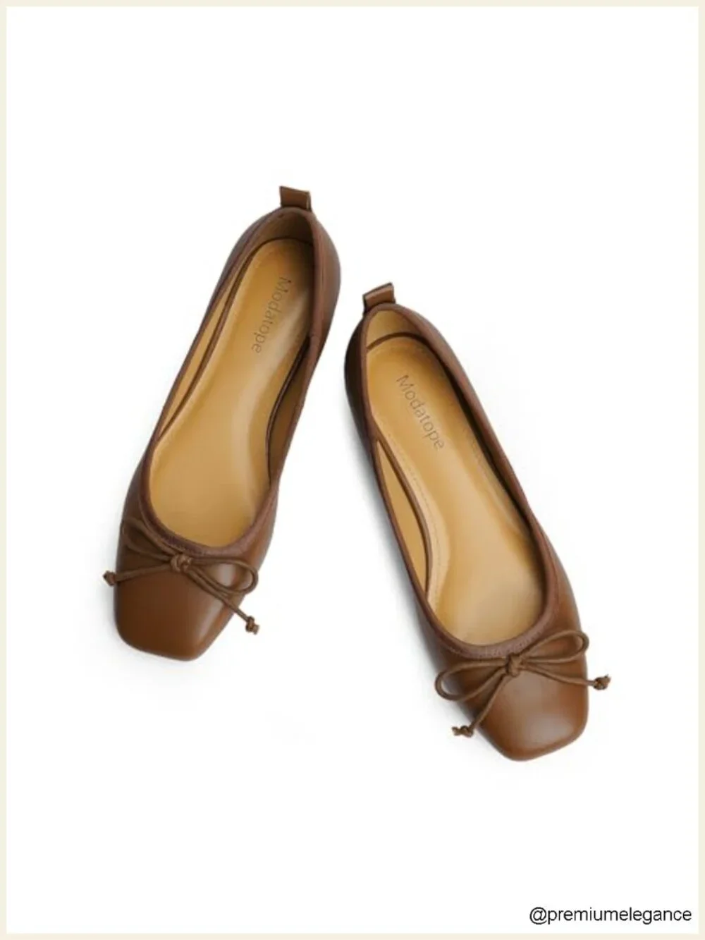 Women's Bowknot Square Toe Slip on Ballet Flats, Comfort Dressy Work Shoes