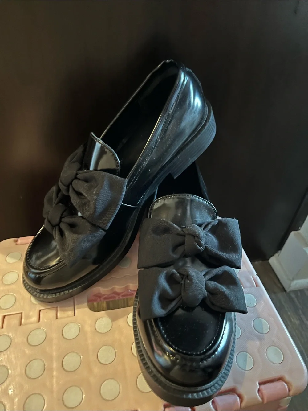 Banana Republic Black Bow Loafers