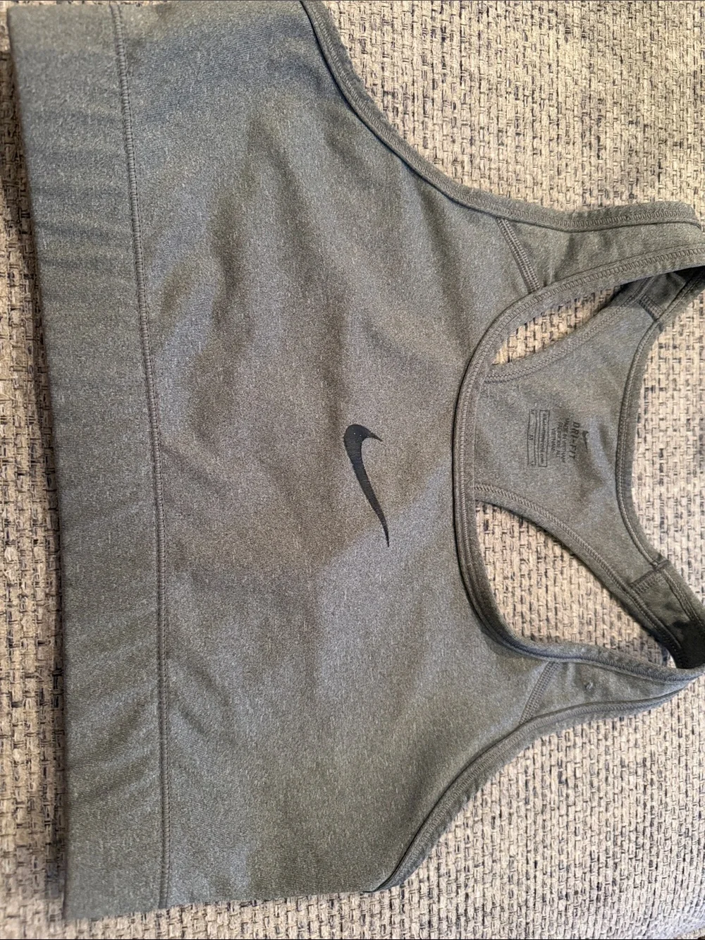 Nike Olive Green Racerback Medium-Support Sports Bra