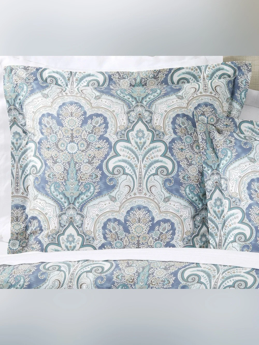Pottery Barn Jordana Paisley Percale Euro Shams Set of 2