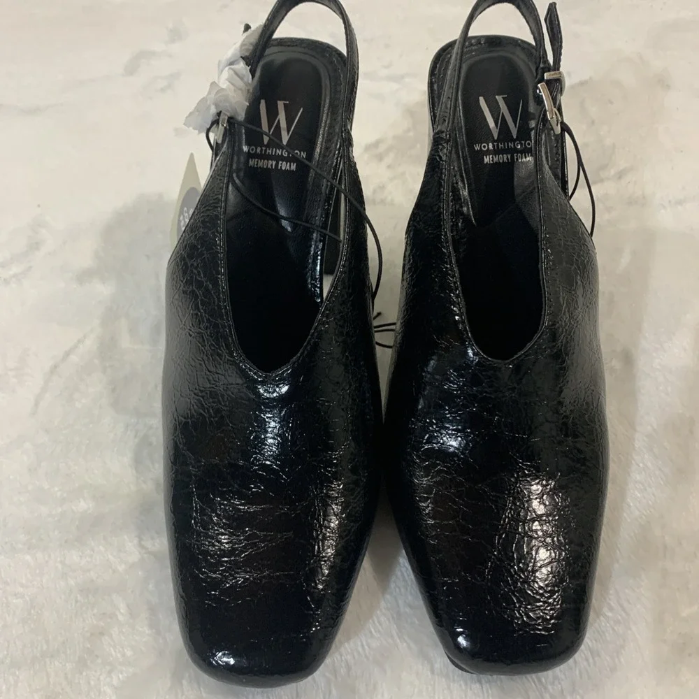 Worthington Saranack Womens Square Closed Toe Block Heel Pumps
