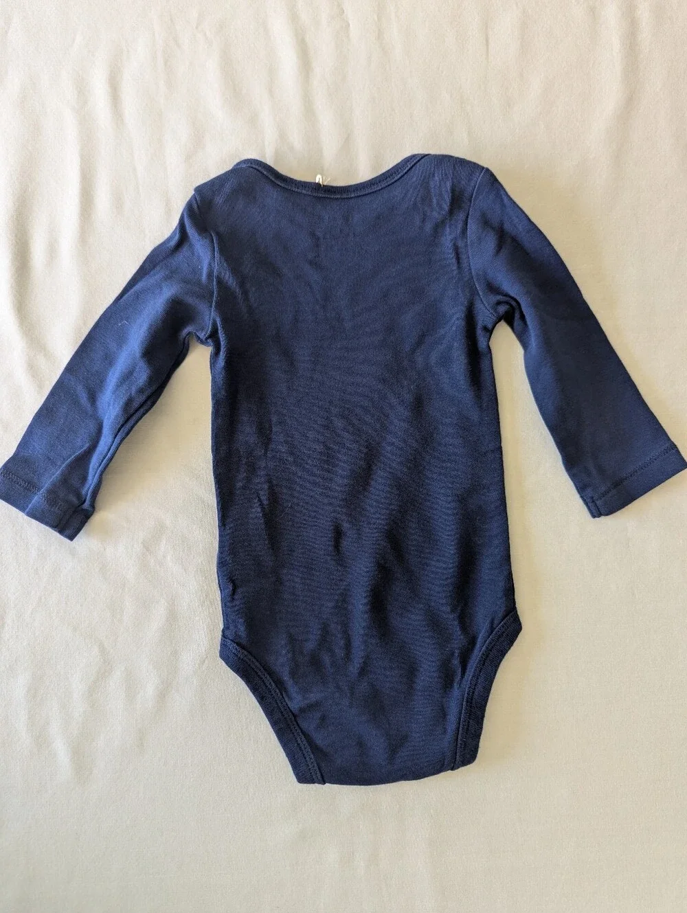 Sardine With Beret Long Sleeve Block Print Onesie