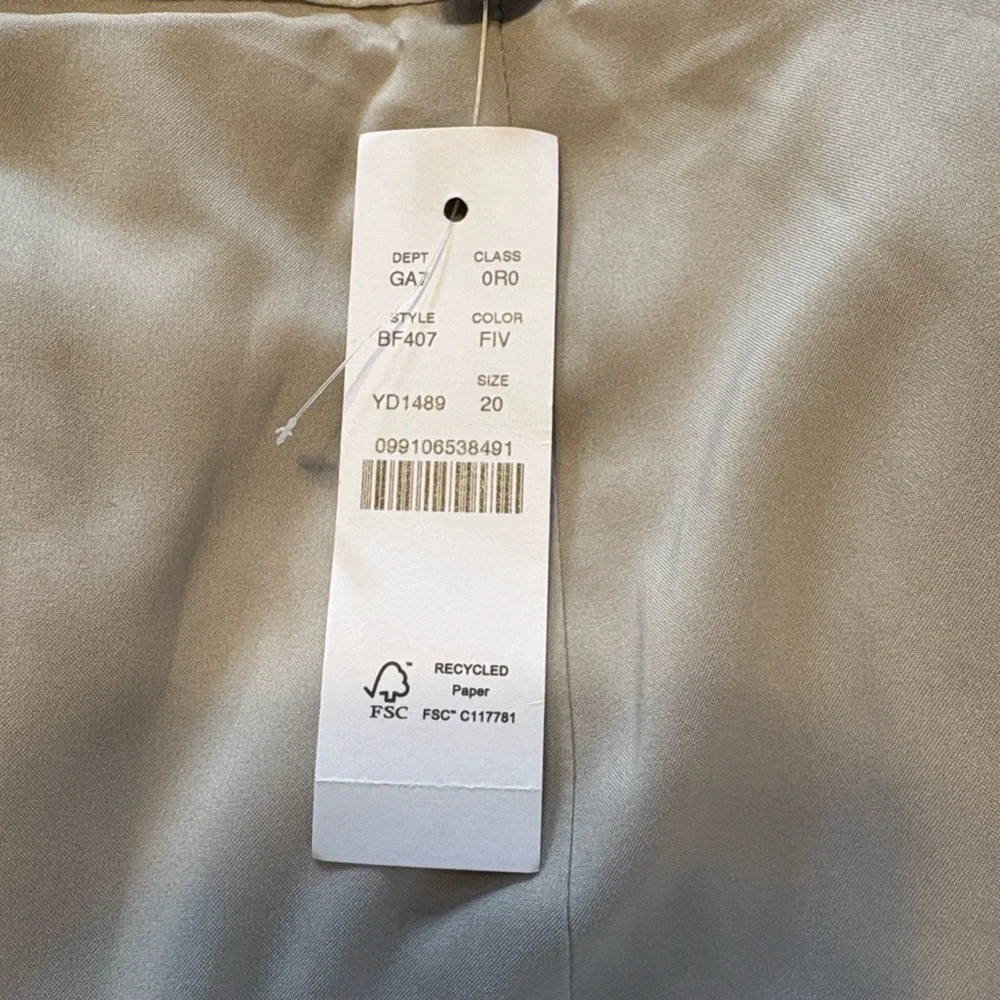 J. Crew Kate Straight Leg Pant in Stretch Linen Size 20 Light Beige Workwear NWT