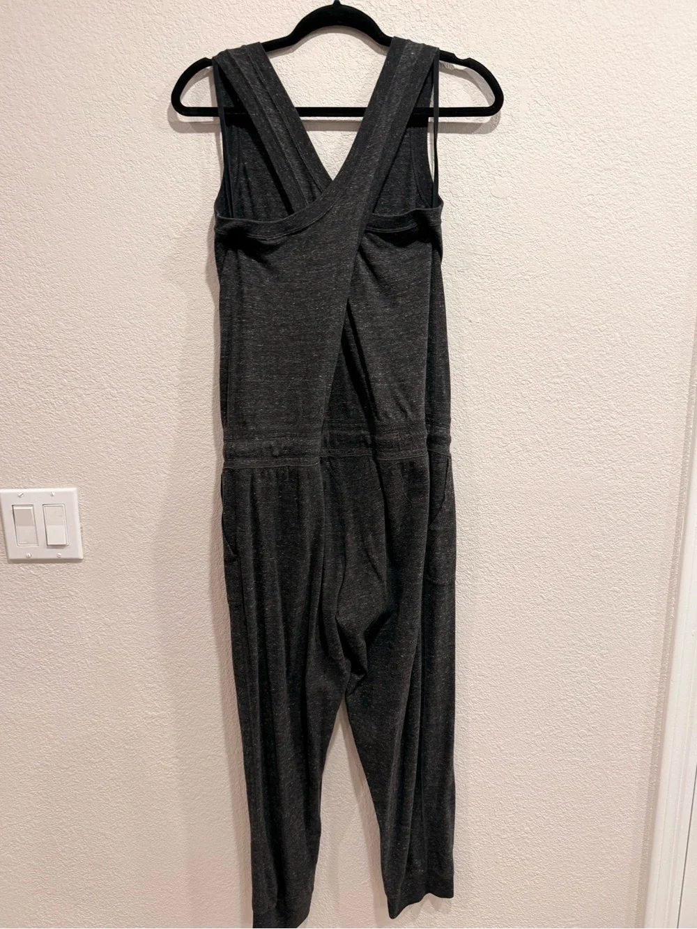 Nike Charcoal Gray Sleeveless Jumpsuit with Drawstring