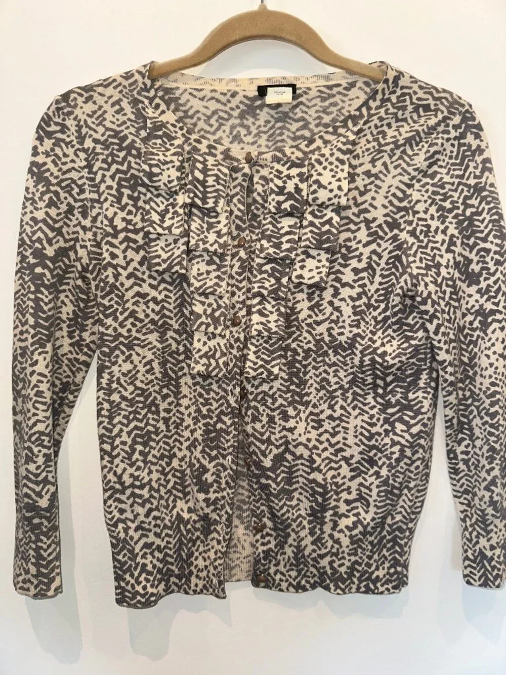 J.Crew Women’s Ruffled Merino Wool Cardigan