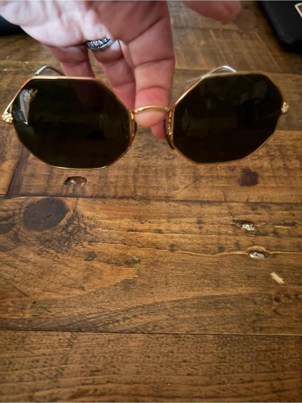 Ray-Ban gold metal