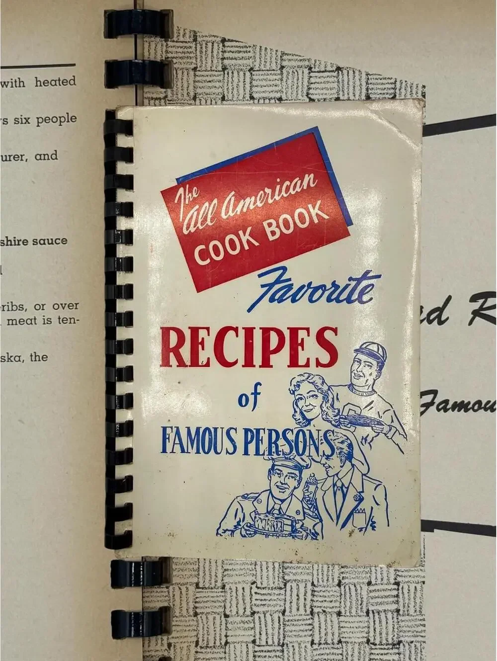 Vintage 1954 The All American Cook Book, Favorite Recipes of Famous People