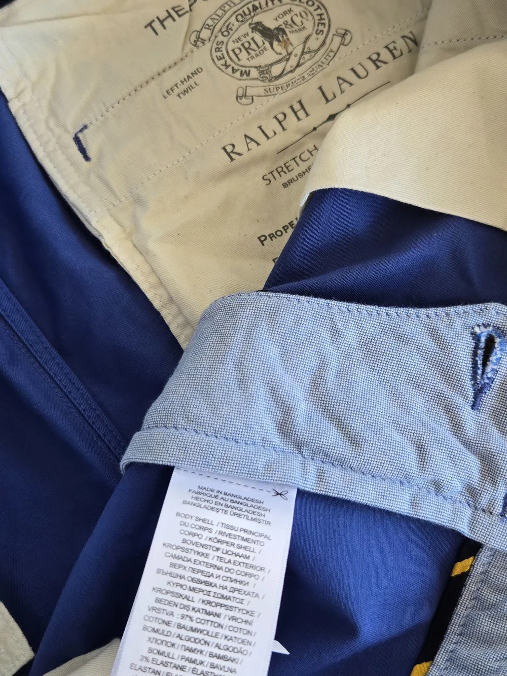 Polo Ralph Lauren finish offer elastane