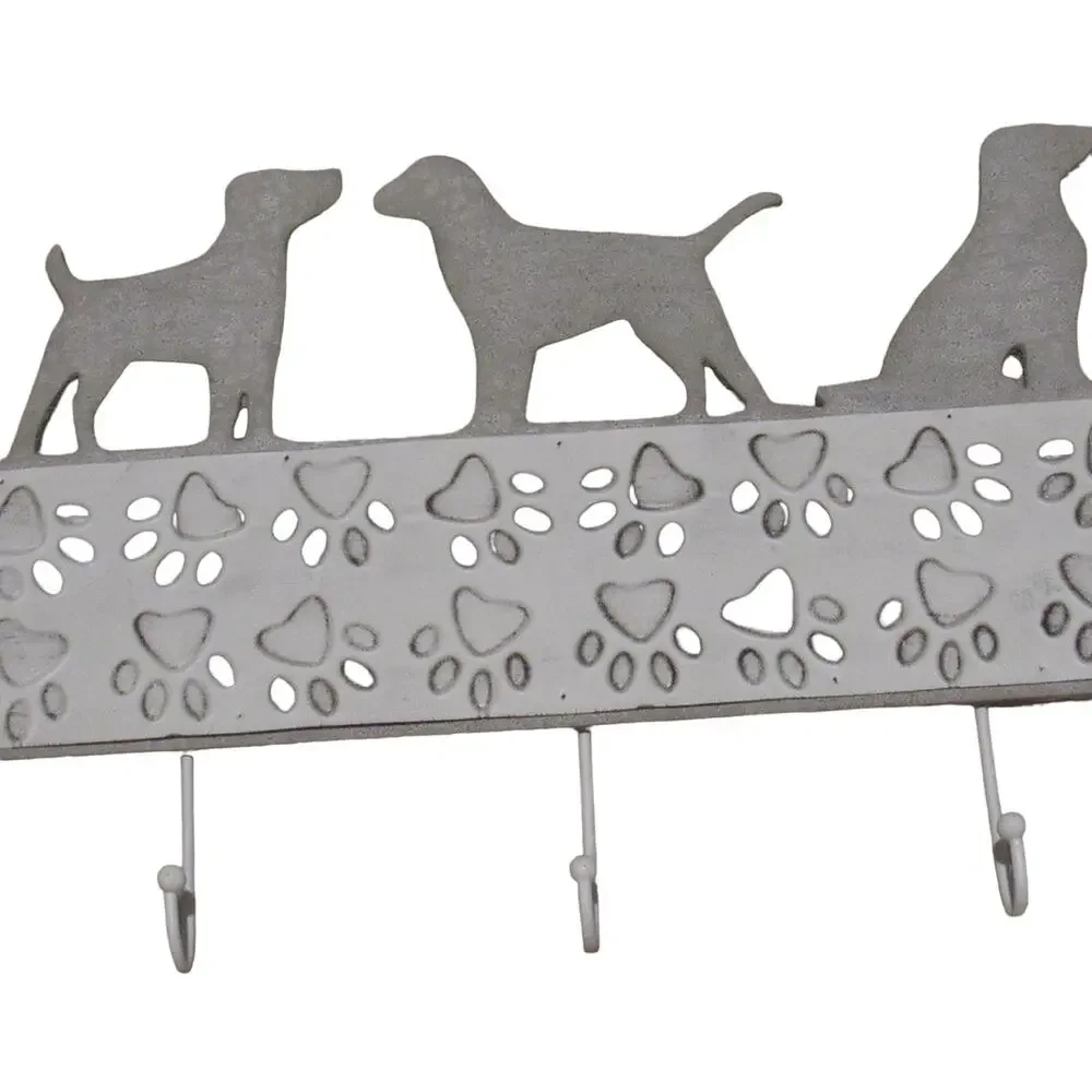 Decorative Dog Wall Hooks Plaque