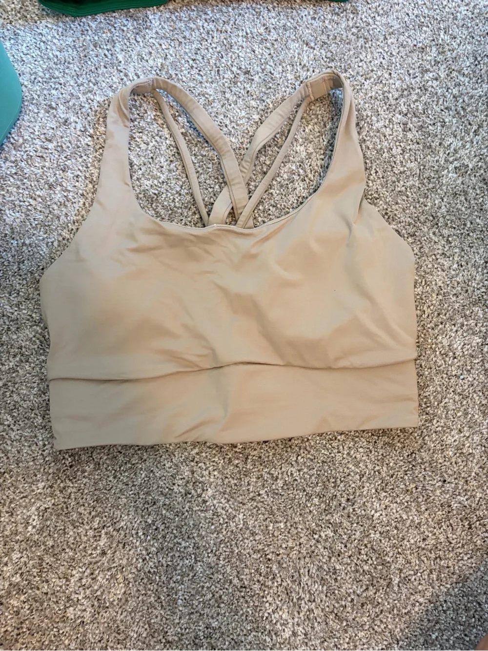 lululemon athletica Beige Cross-Back Seamless Sports Bra