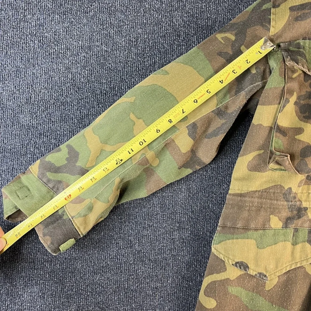 Vintage US Army Jacket Mens Small Woodland‎ Camo M65 Cold Weather Field Coat 80s
