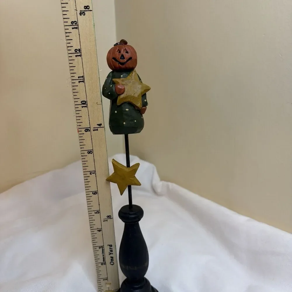 Blossom Bucket Halloween Pumpkin Man Moon Pedestal By Suzy Skoglund 13