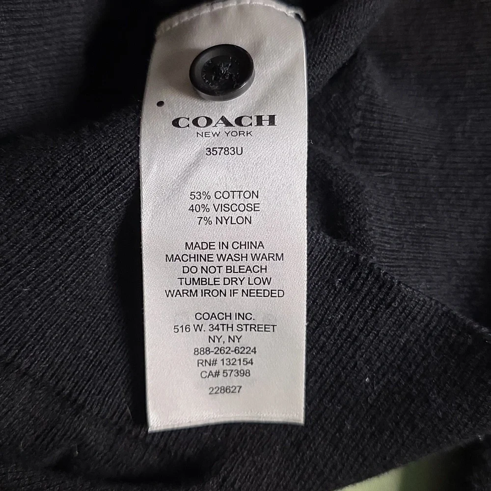 Coach sleek black