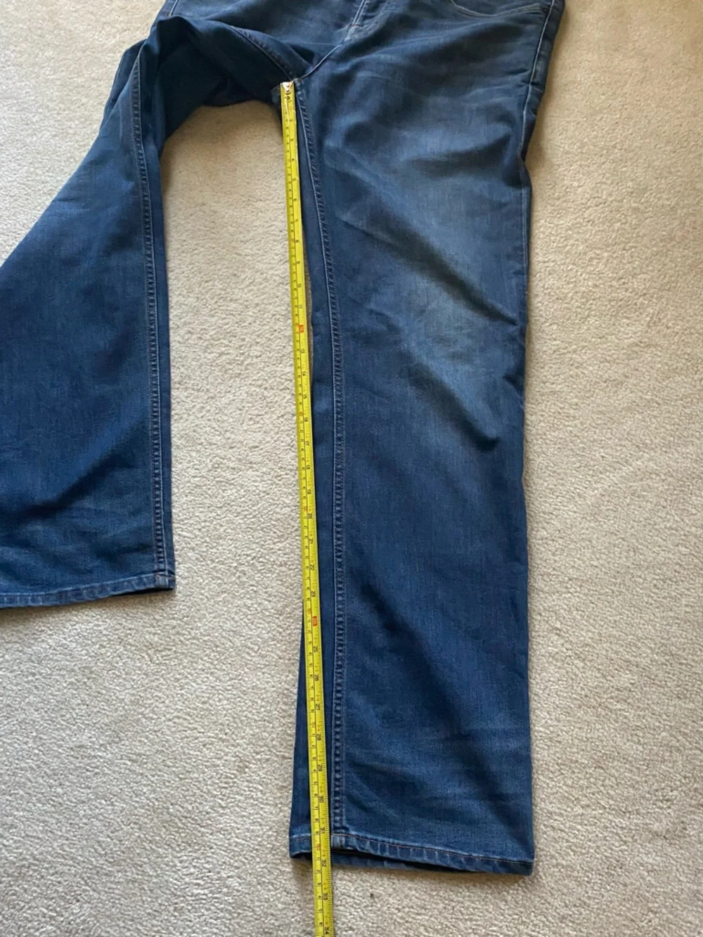 Timberland Locke Lake Cordura Concept Denim Blue Jeans Workwear Straight Leg 34