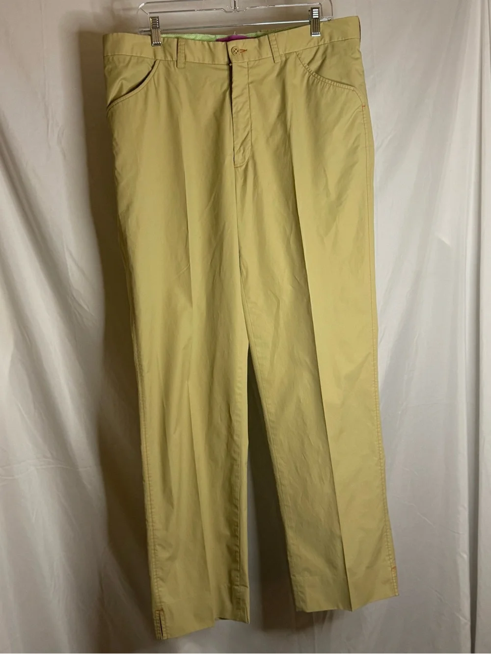 Aristo Eighteen Men’s Golf Pants Size 36 Khaki Performance Flat Front Casual