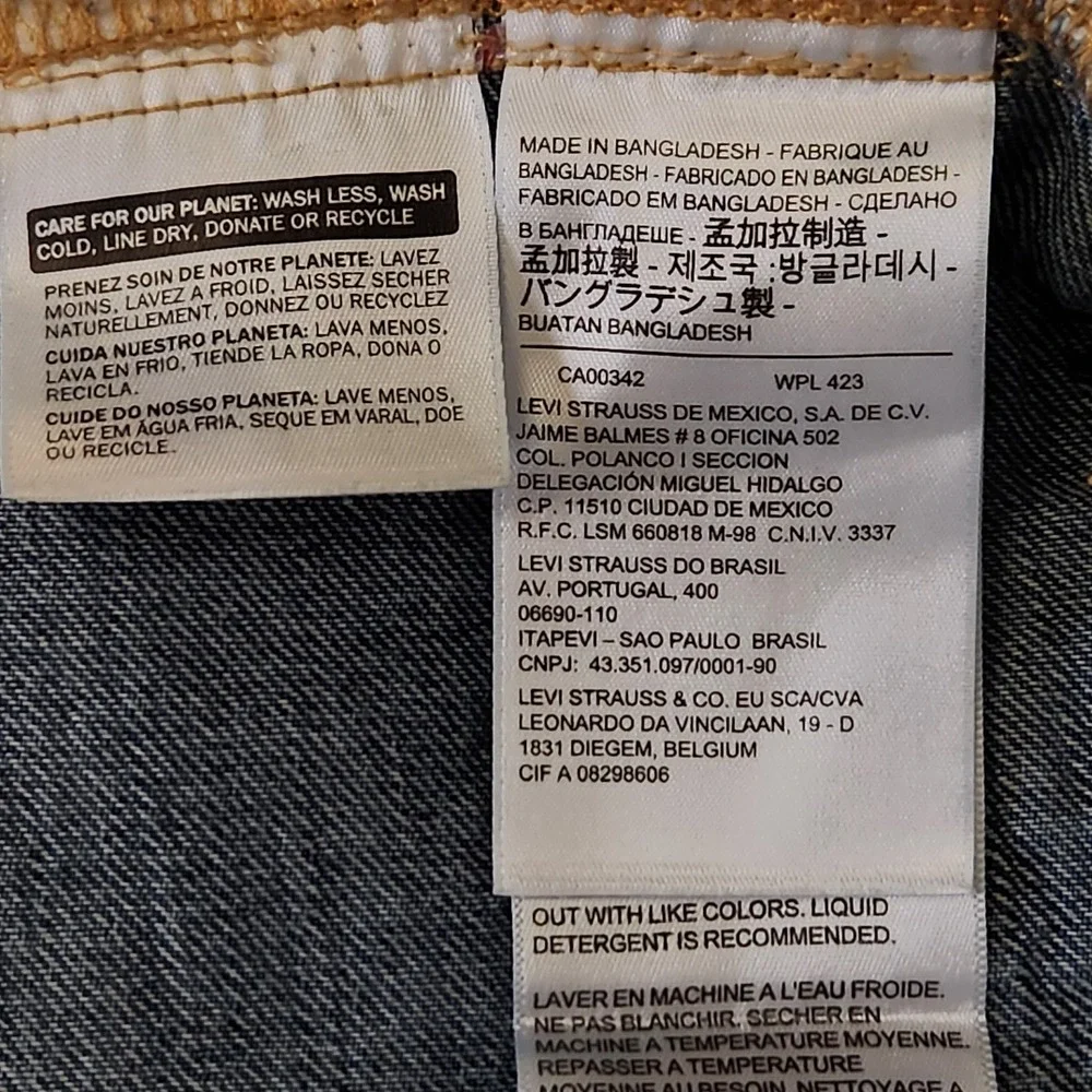 Levis Premium measurements shoulder