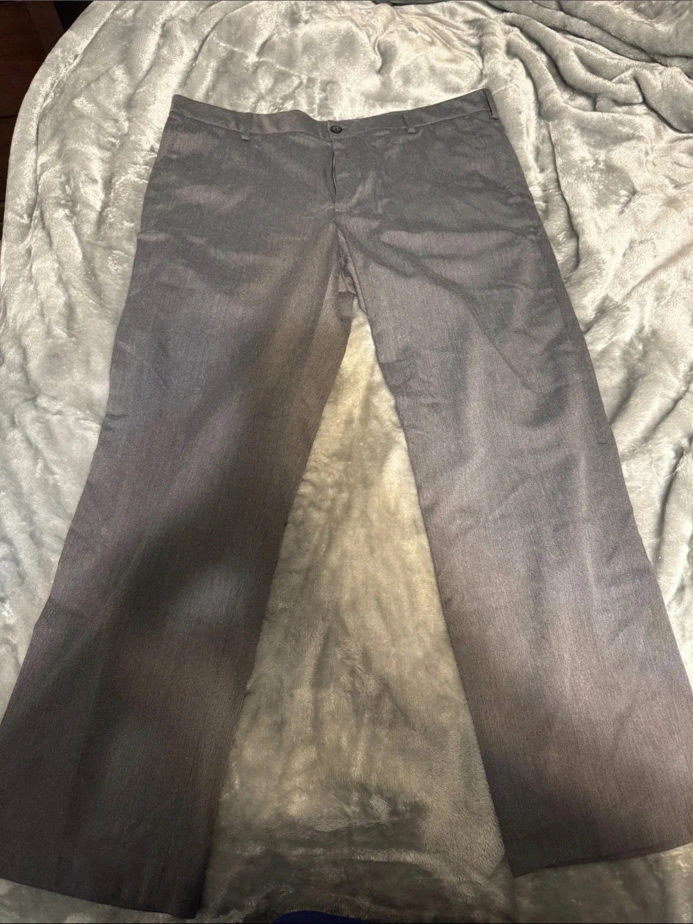 Classic Straight-Leg Dress Pants in Charcoal Gray 38X30 Van Heusen men’s