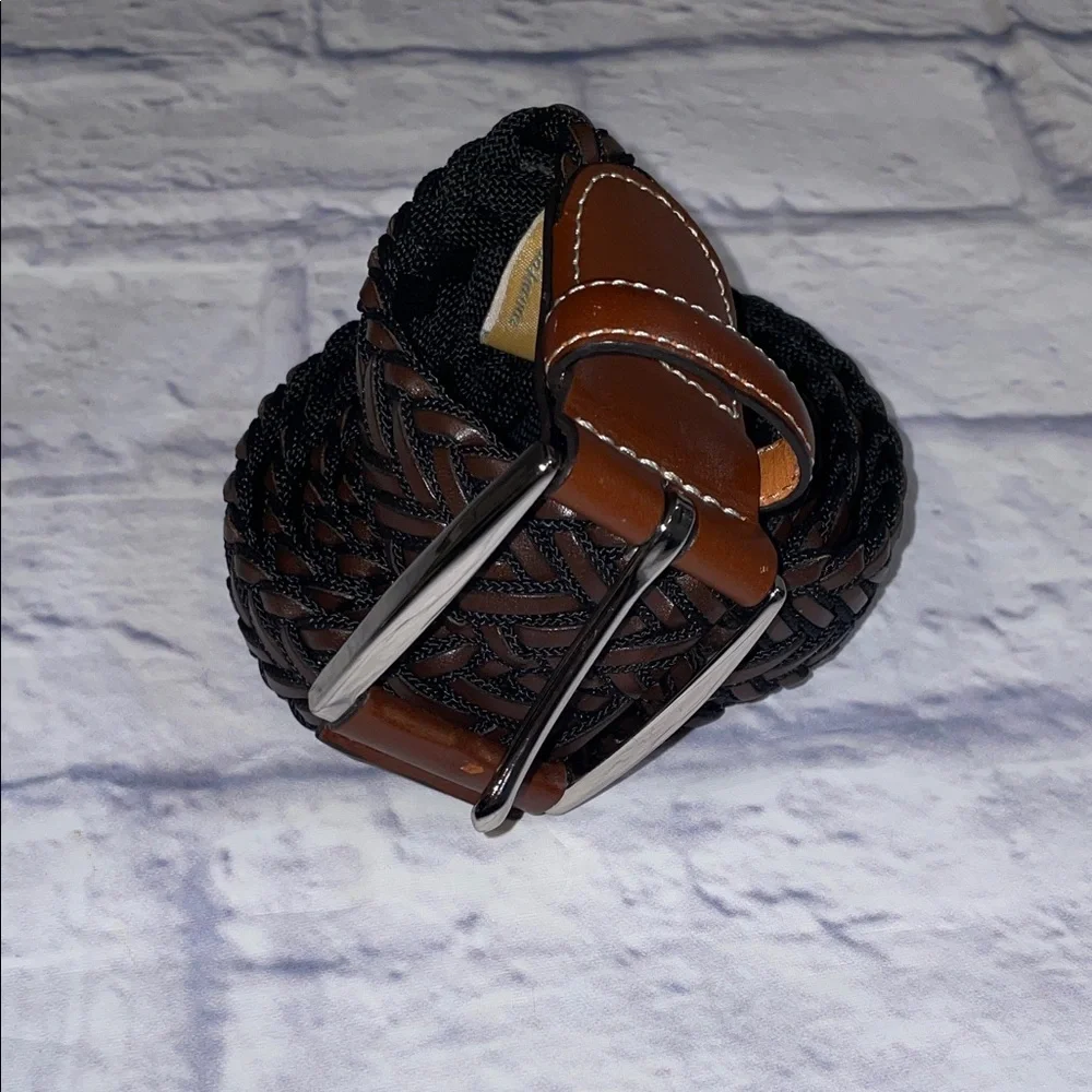 Tommy Bahama Black and Brown Woven Belt. XL
