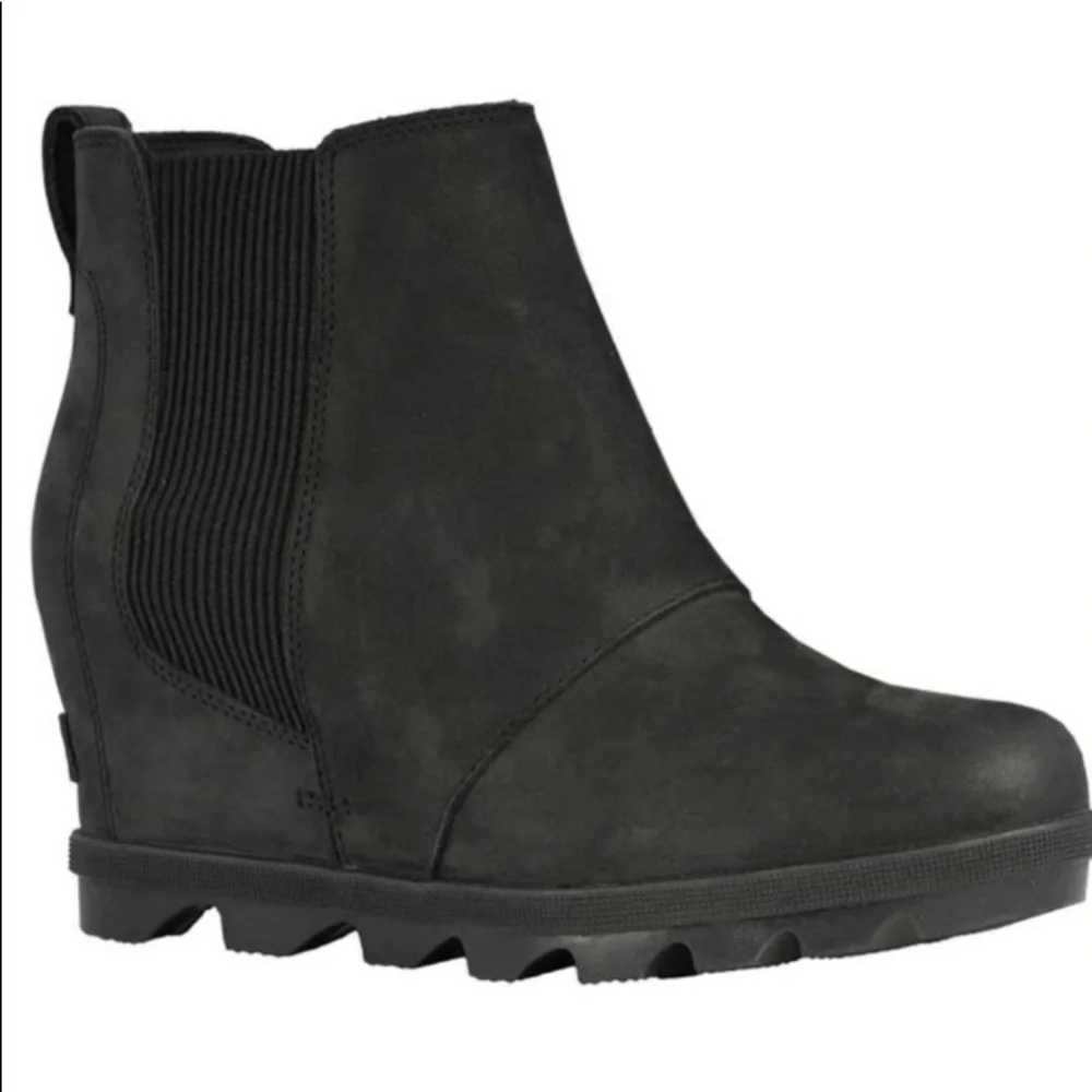 Sorel Joan of Arctic Wedge II Chelsea Bootie Leather 10 Winter Fall Gorpcore