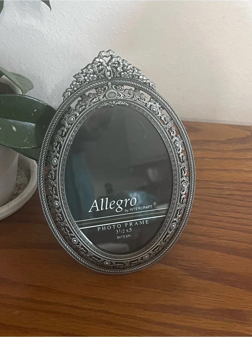 Allegro Ornate Oval Silver Photo Frame