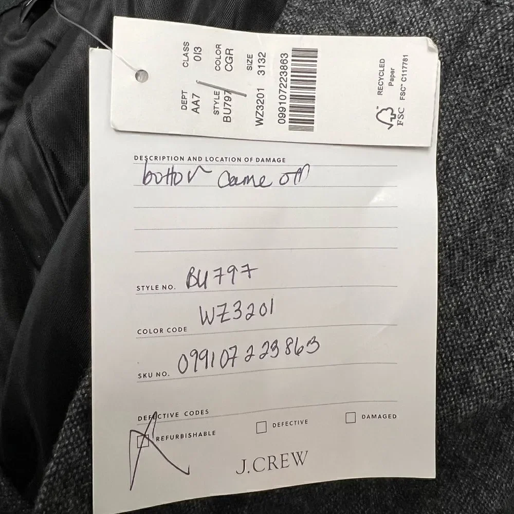 J. Crew nwd missing