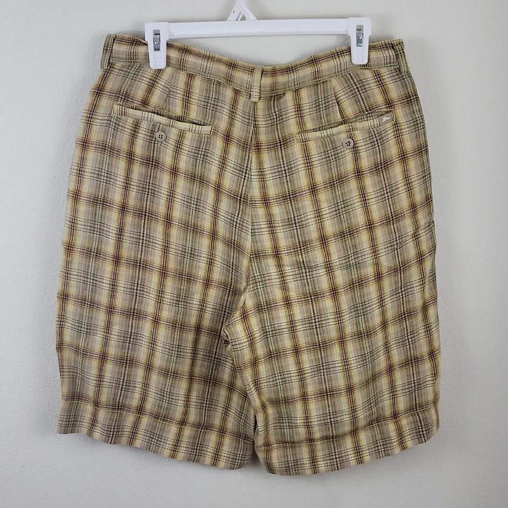 Tommy Bahama Linen Plaid Shorts Size 34
