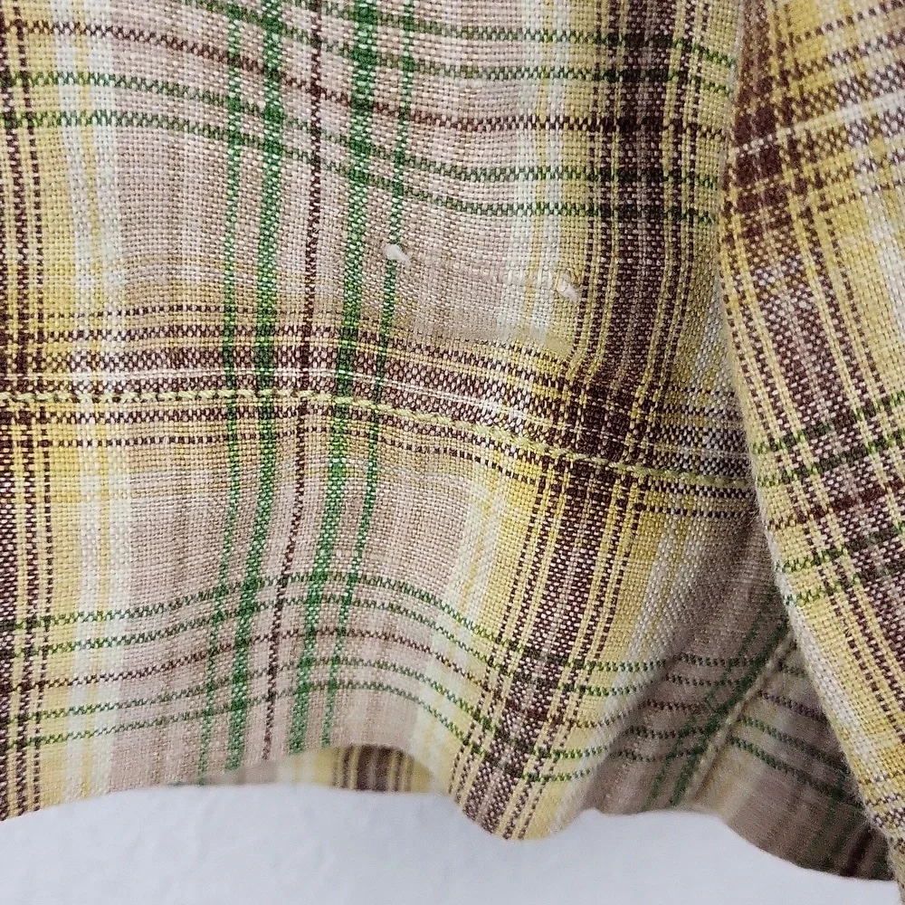 Tommy Bahama Linen Plaid Shorts Size 34