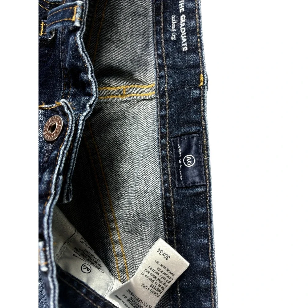 AG Adriano Goldschmied The Graduate Tailored Leg Jeans Men's 30x34 Blue Denim