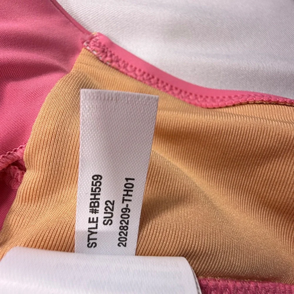 J.Crew Re-Imagined Pink Twist Front Bandeau Bikini Top BH559 Womens 3X