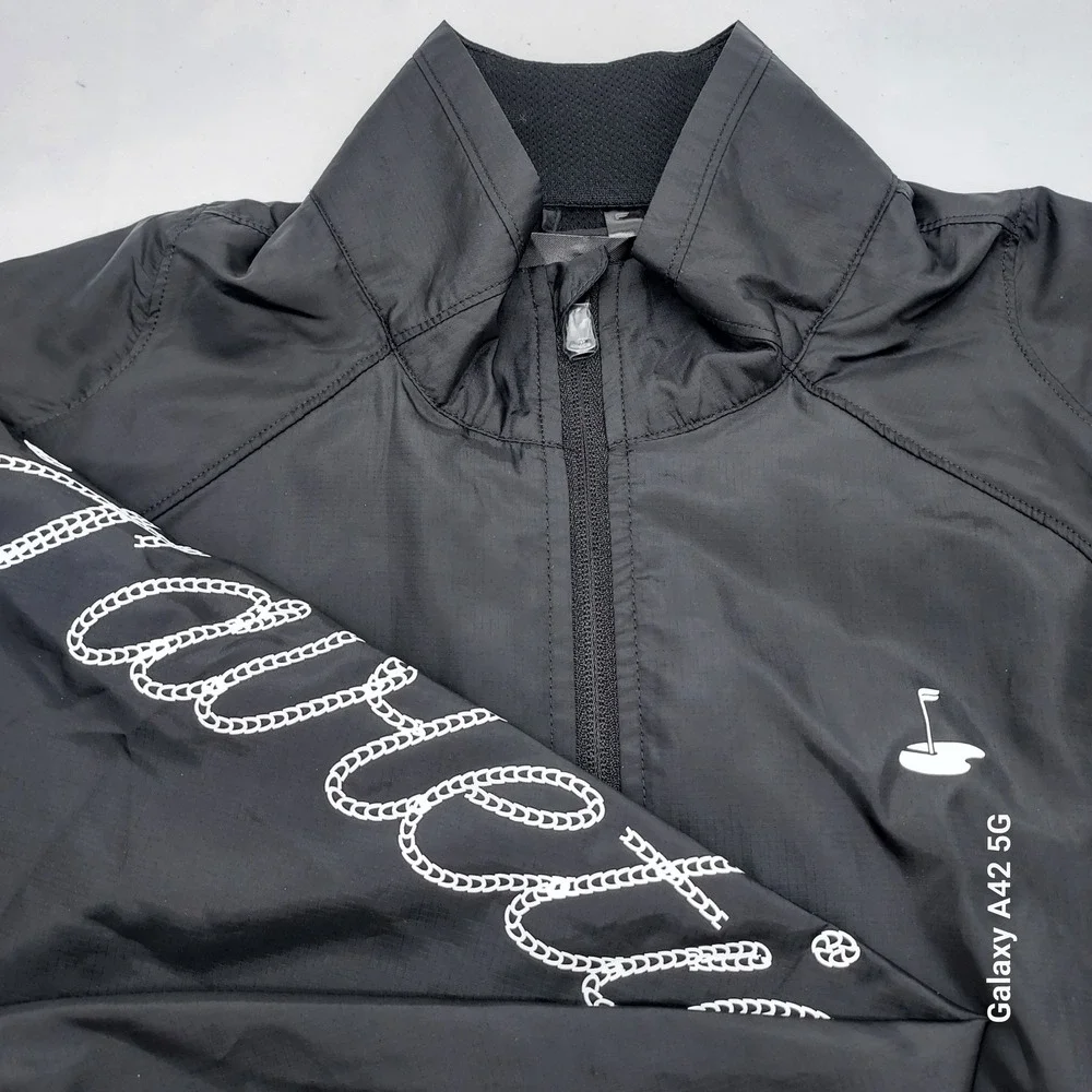 Fabletics Kevin Hart Eagle‎ Edition Golf Windbreaker Jacket Black Mens Medium