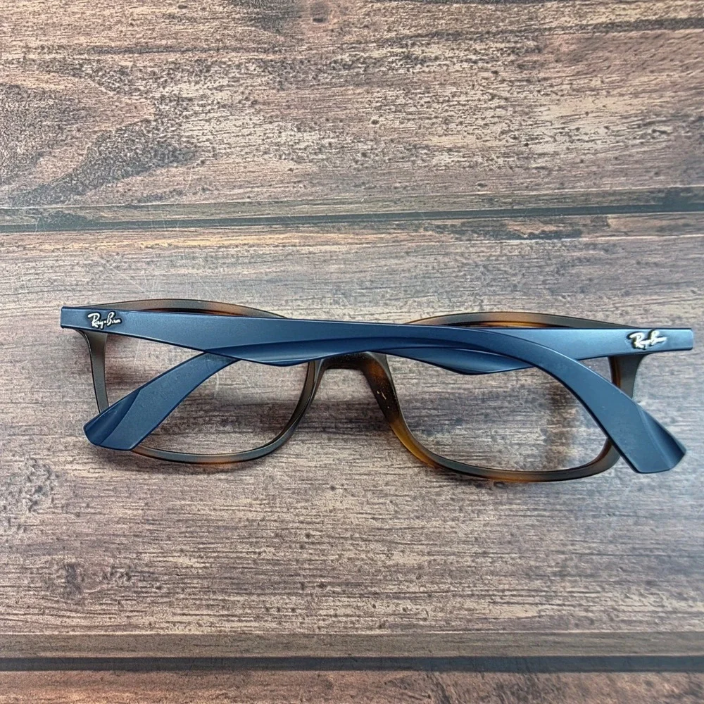 Ray-Ban RB 7047 Tortoise Navy Blue Square Eyeglasses Frames 54-17 140