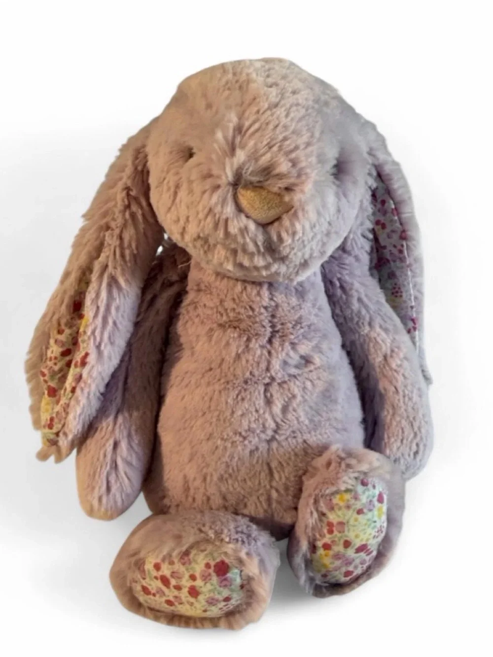 Jellycat Lavender Bunny with Floral Ear and Paw Trim