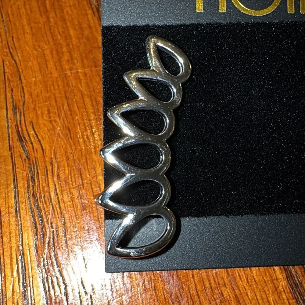 Polaris stud earrings asymmetrical design by nOIr jewelry collection