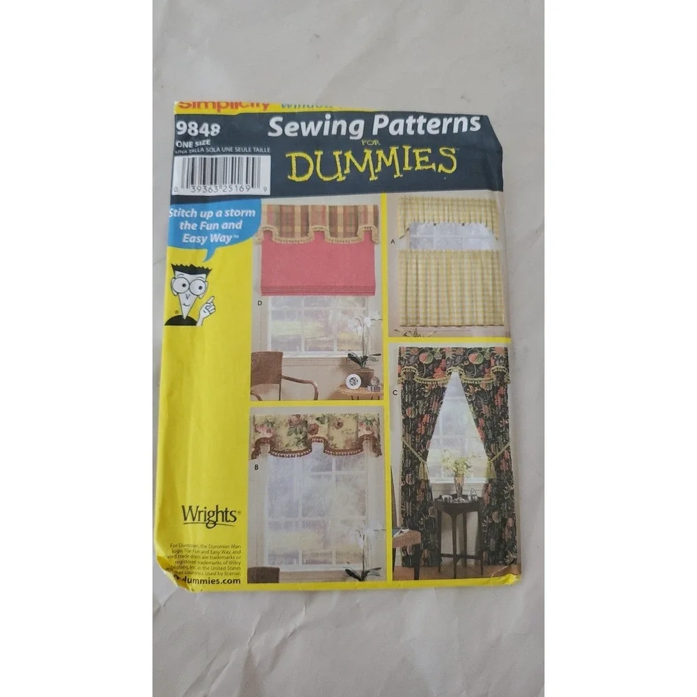 Simplicity 9848 Window Treatments Valance‎ Sewing Pattern One Size Uncut
