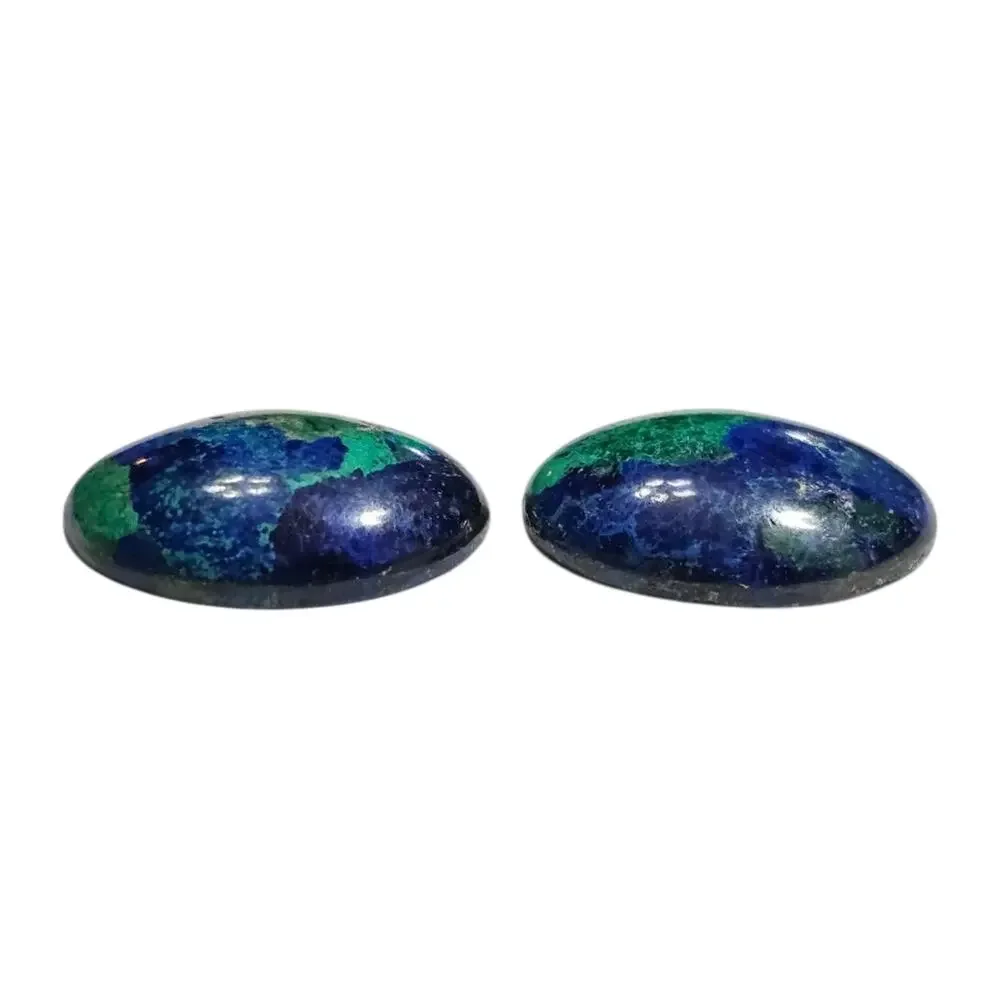 Azurite Malachite Matching Cabochons natural azurite
