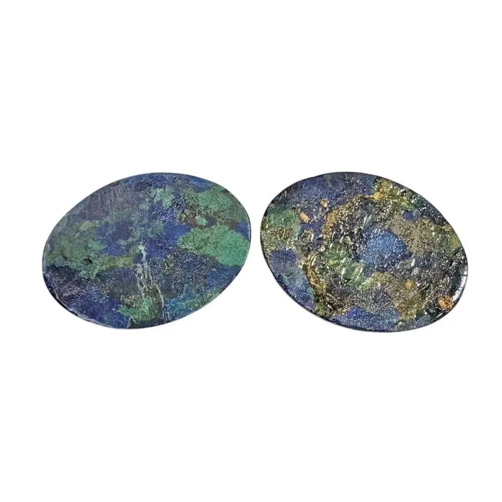 Azurite Malachite Matching Cabochons natural azurite