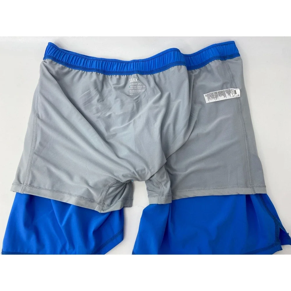 SAXX Swim Trunk Shorts Men 2XL Blue Oh Buoy 2N1 Volley 7