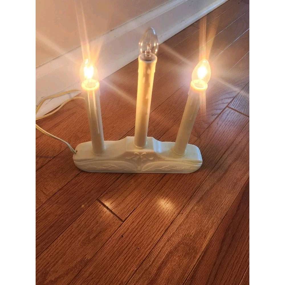 Vintage NOMA Expressions 3-Light‎ Candolier Christmas Window Candelabra w/ Box