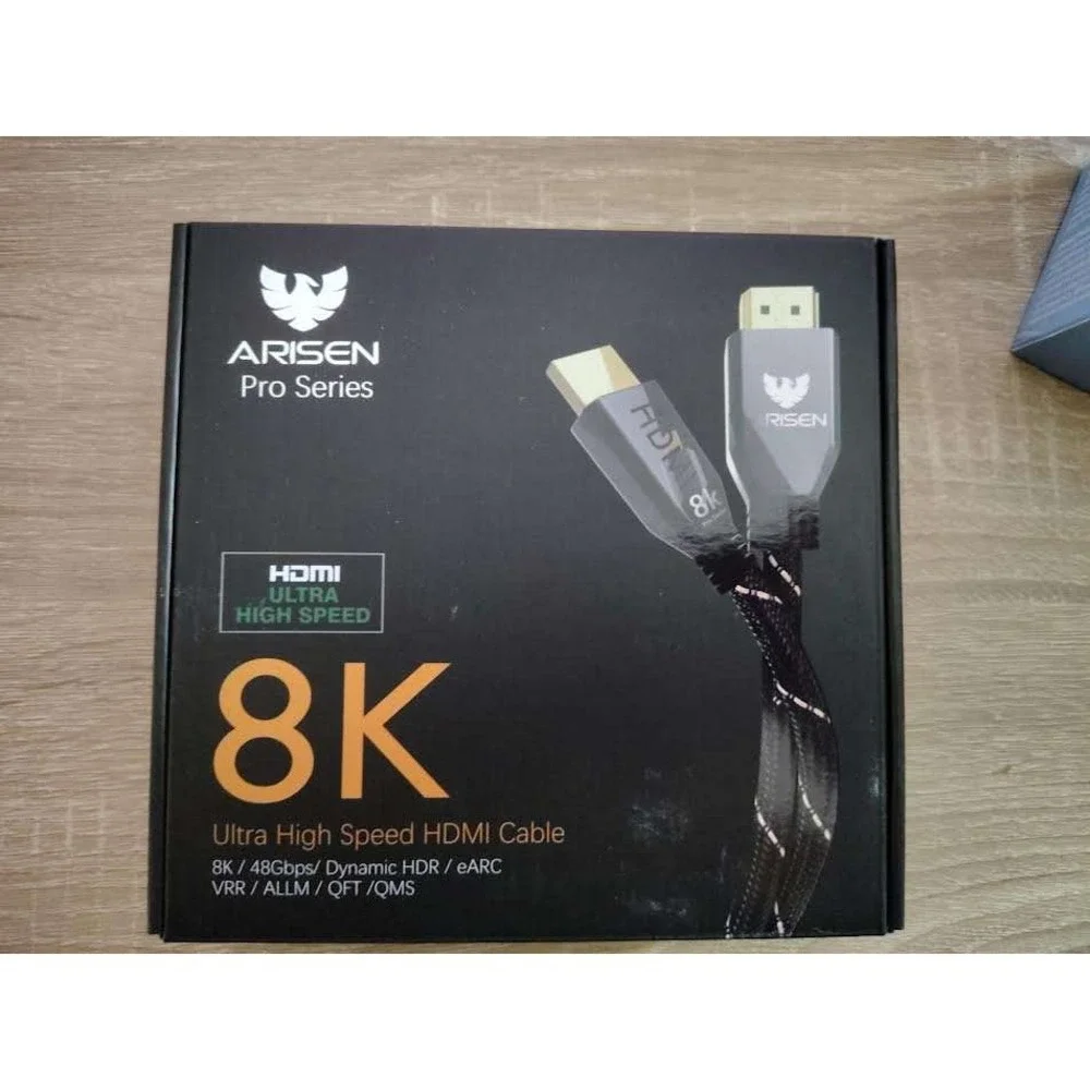 Arisen Pro Series 8K Ult HighSpeed HDMI Cable 8K 48Gbps Dynamic HDR eARC VRR QMS