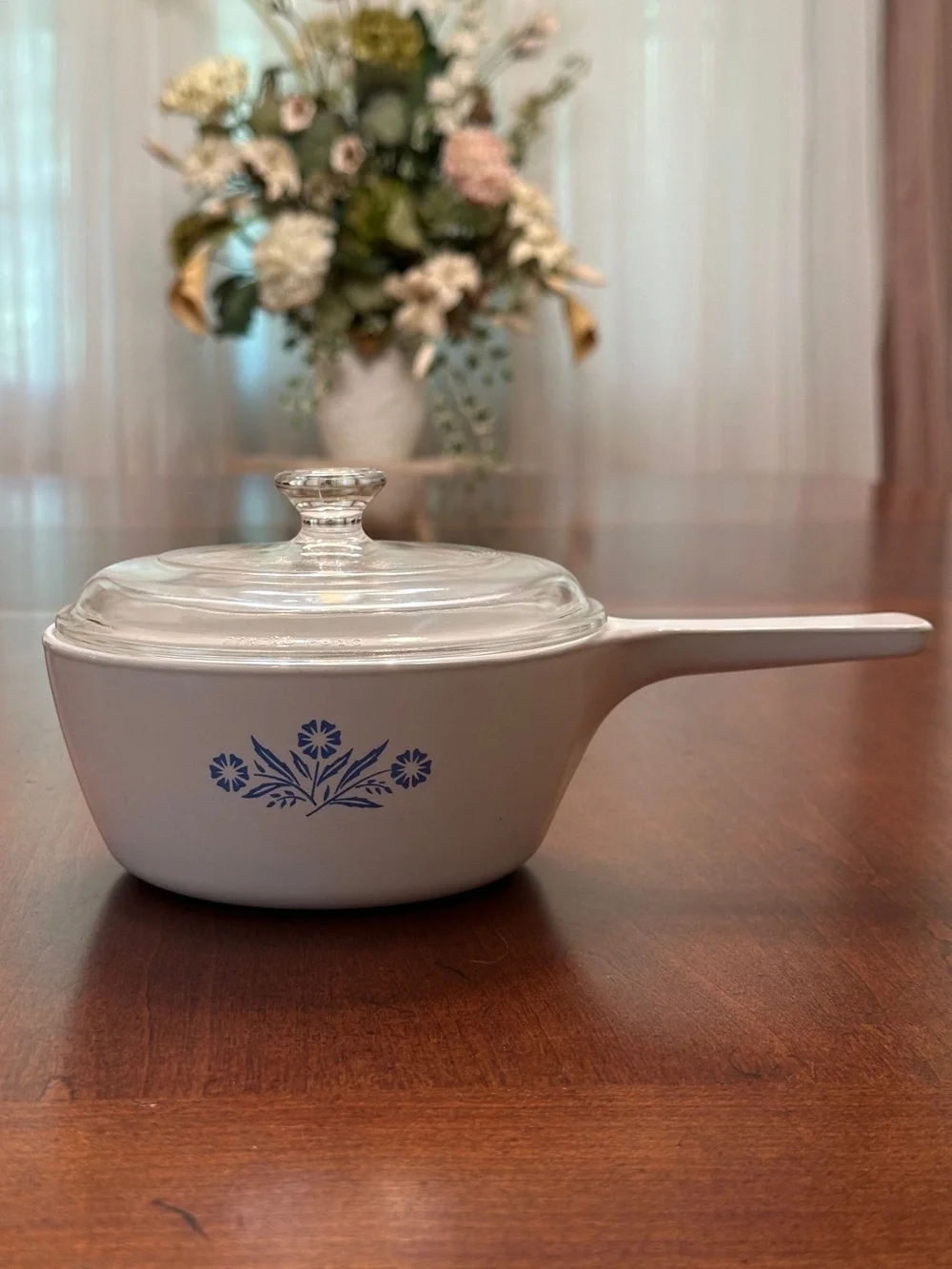 Vintage Corningware Blue Cornflower 1.5 Pint Saucepan & Original Lid