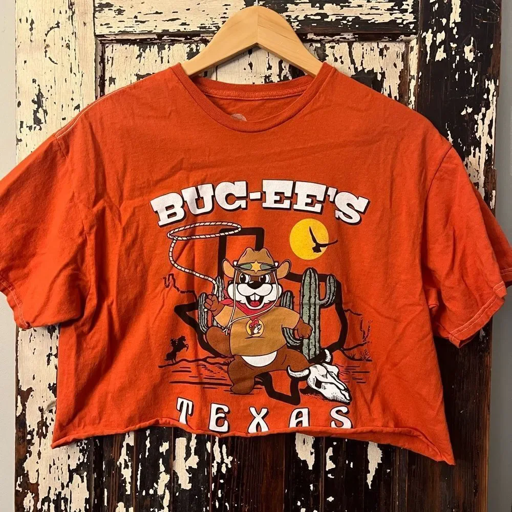 BUC-EE’a Texas Cropped women’s T-shirt.  Size XL. Travel.